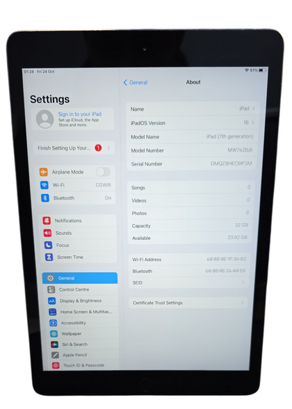 Apple iPad 7th Gen (A2197) 10.2