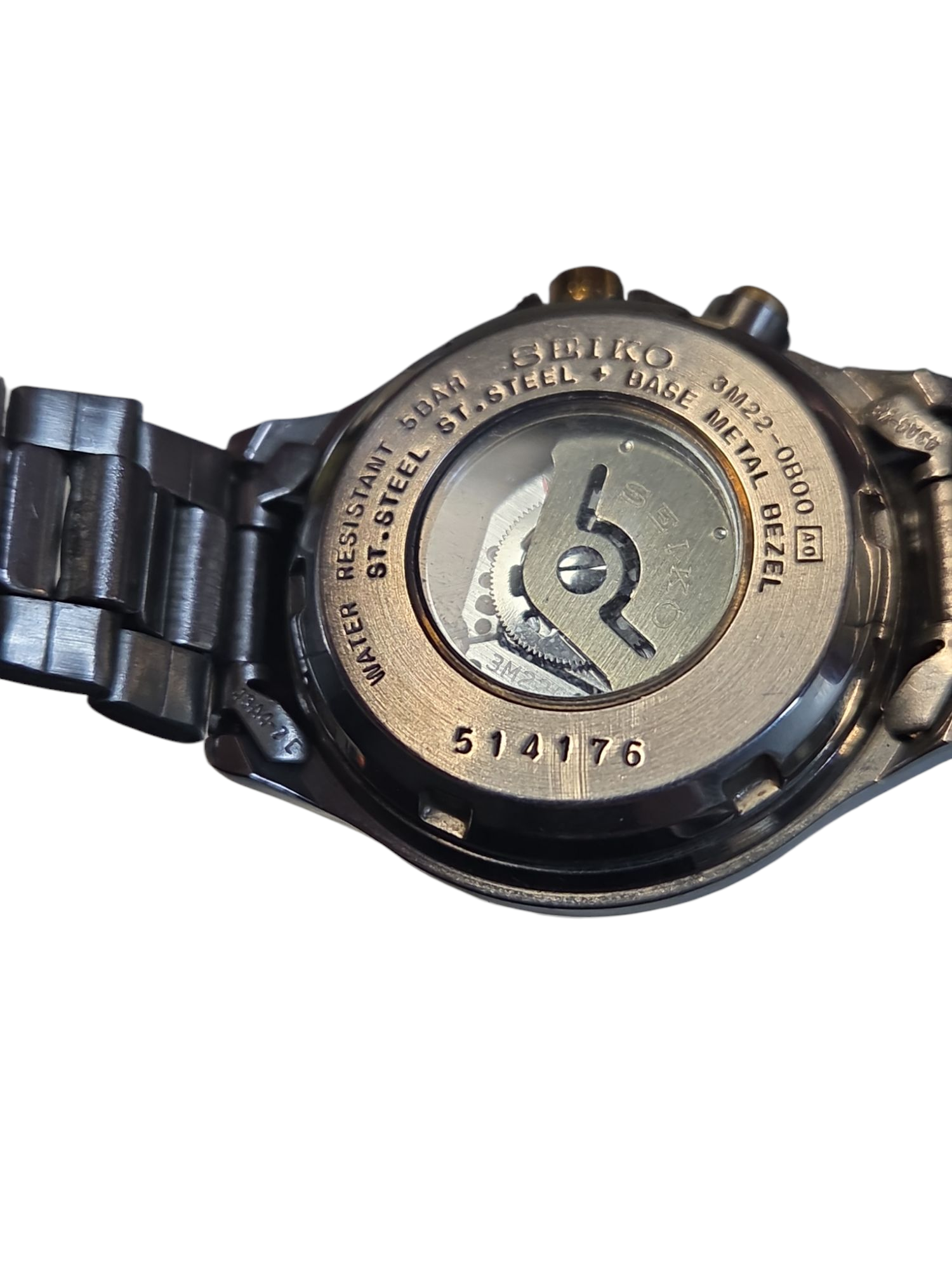 Seiko Kinetic Sq50 Womens Watch; Blue Face, Wr; 3M22-0B00