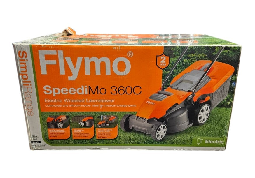 Flymo Speedi-Mo 360C Electric Wheeled Lawn Mower - Boxed