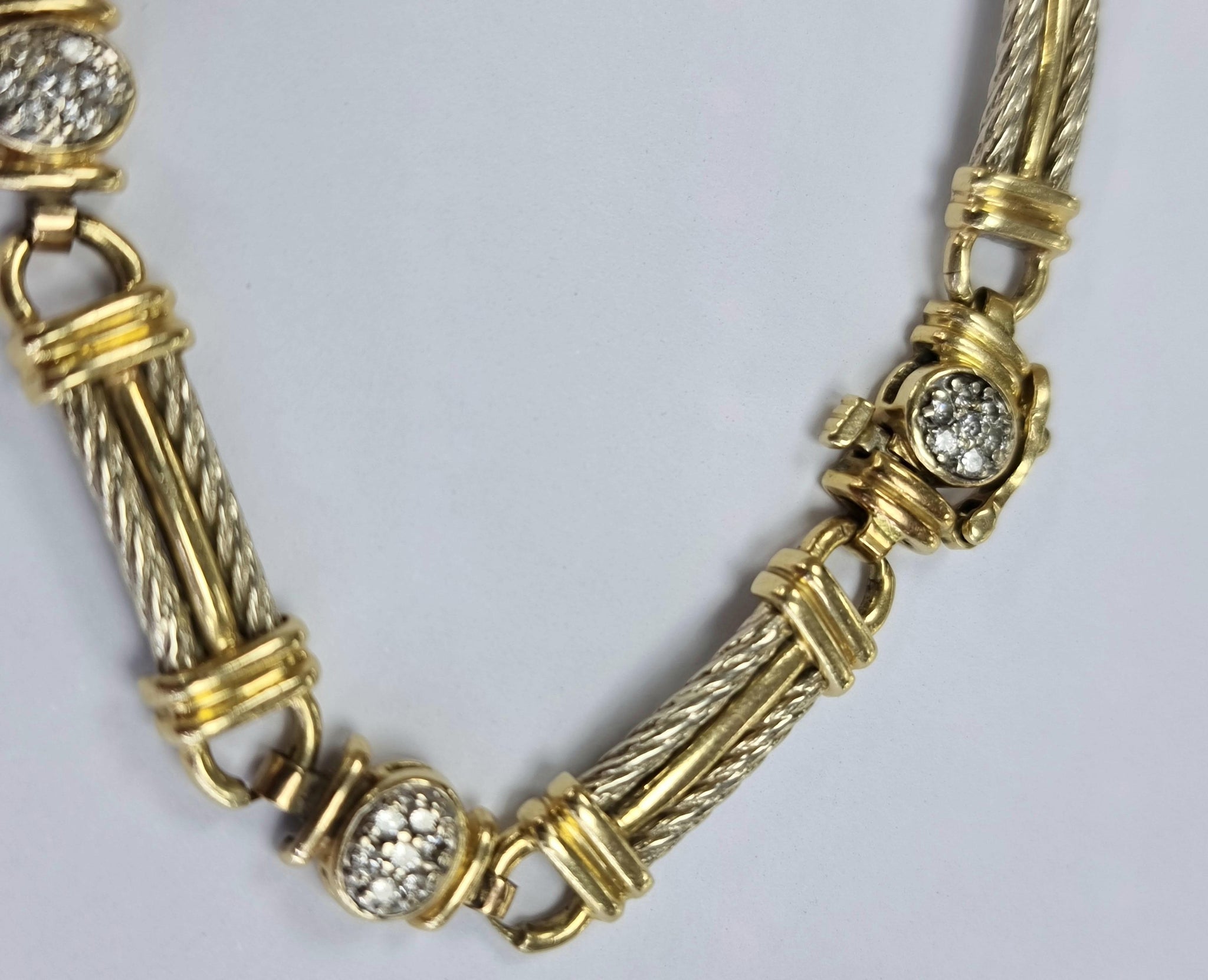 14ct Gold Diamond Bracelet 7.5"