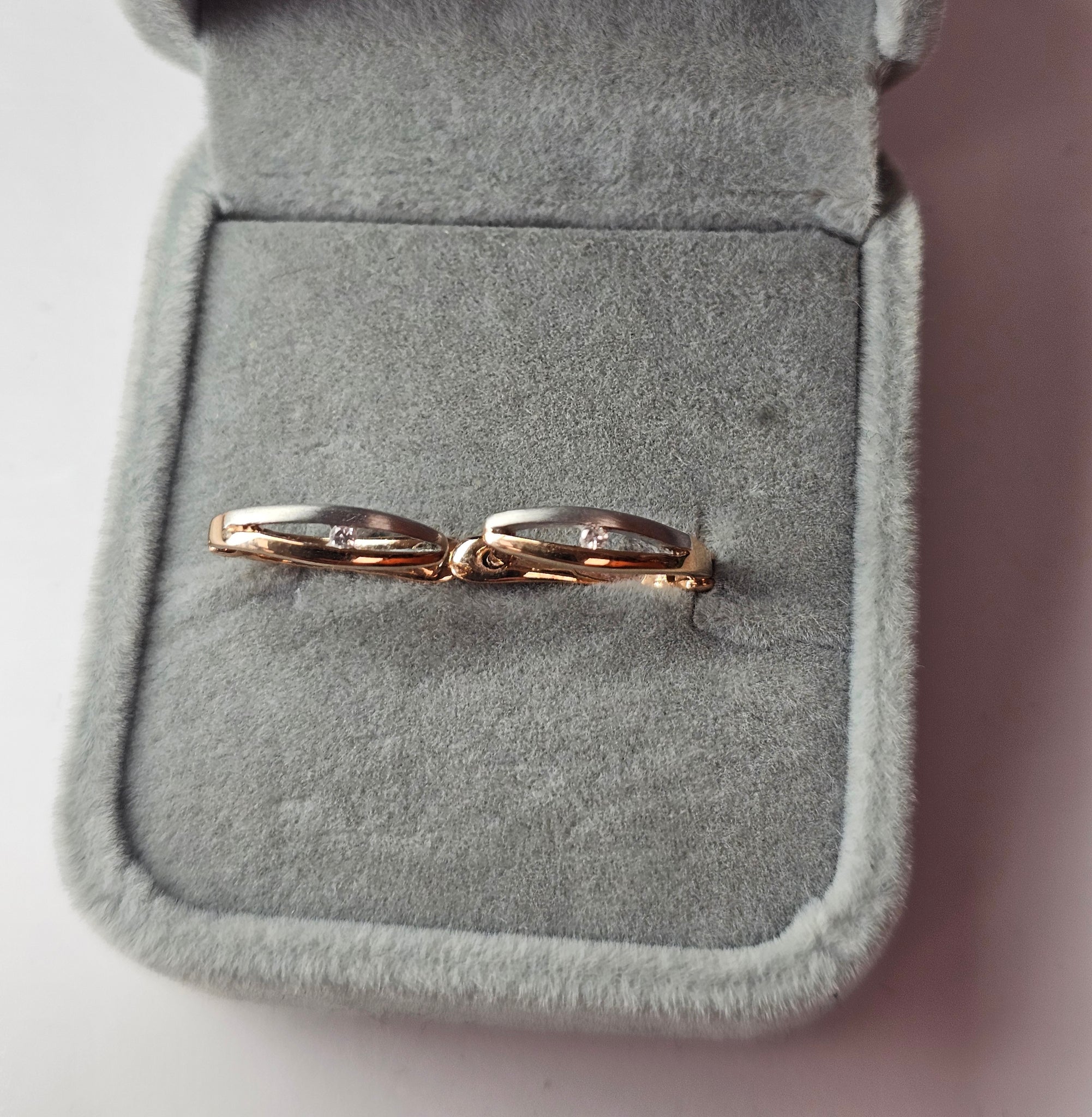 14ct Two Colour Gold Earrings