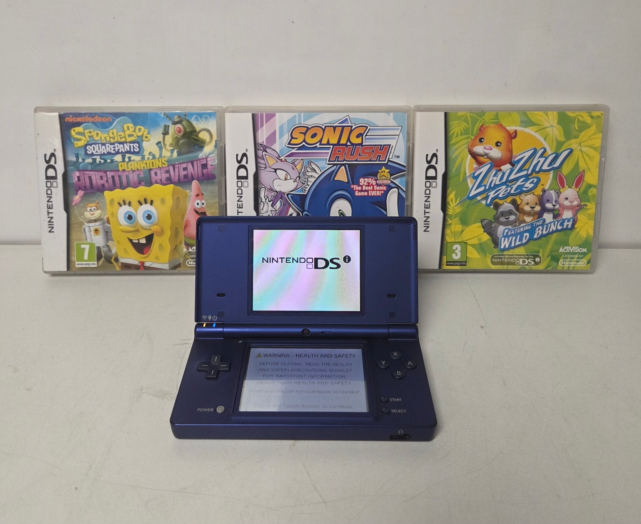 Nintendo DSi Metallic Blue Console & 7 Games