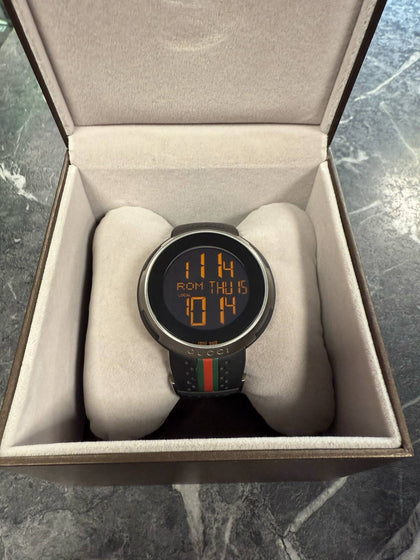 Gucci I-Gucci Digital Watch Black (Green, Red) Strap - YA114207