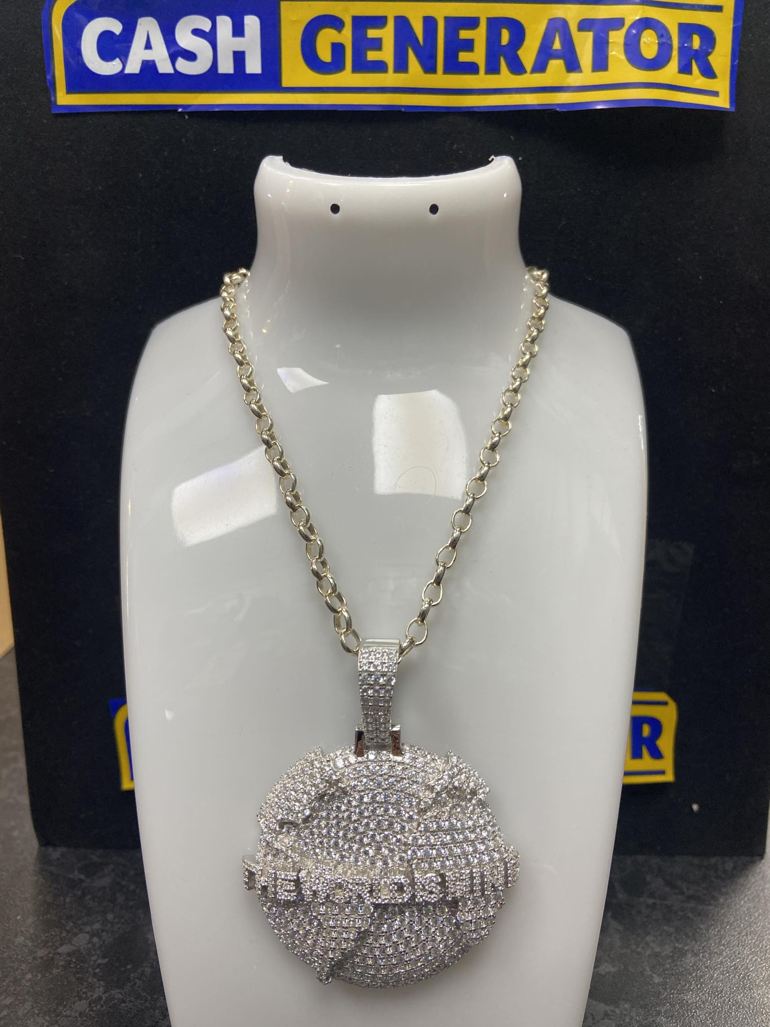 Silver Chain 16", 14.6g and Silver Pendant 45.16g