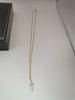 20" 18ct 2.3G Gold Necklace with a 9CT 0.4G cross pendant Hallmarked and Tested