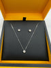 Ladies Diamond 9ct White Gold Illusion Jewellery Set