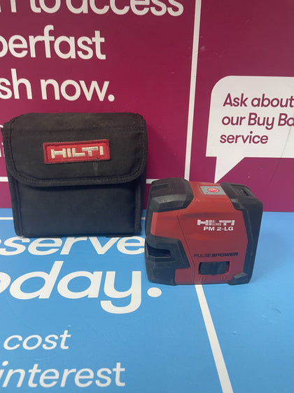 HILTI PM 2-LG LASER LEVEL AND BAG UNBOXED.