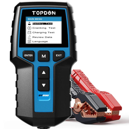 TOPDON Car Battery Tester 12V 24V Load Tester, BT200 100-2000CCA Automotive Auto.