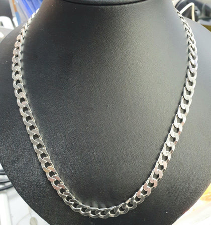 Silver Curb Chain 20