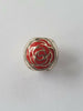 Disney Belle Enchanted rose silver charm with red enamel Item #791575EN09