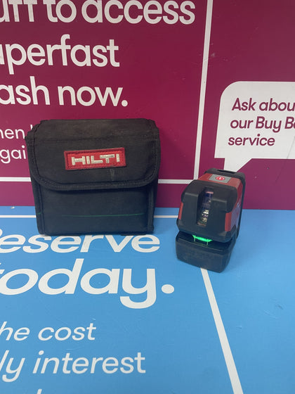 HILTI PM 2-LG LASER LEVEL AND BAG UNBOXED.