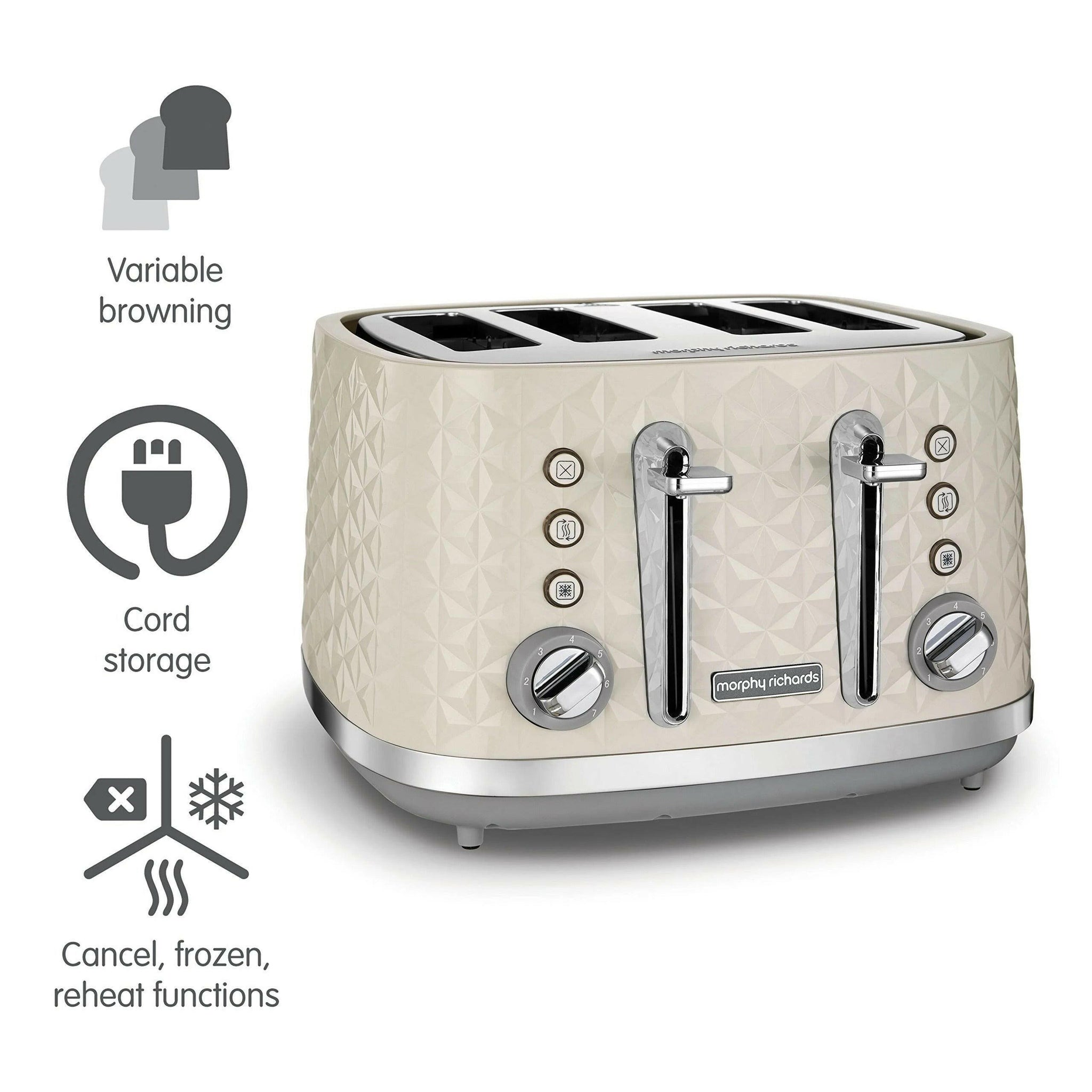 Morphy Richards 248132 Cream Vector 4 Slice Toaster