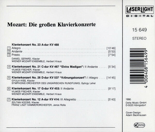 W.A. Mozart* – Die Großen Klavierkonzerte