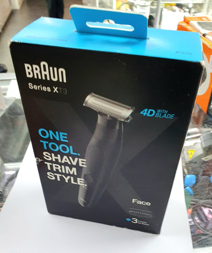 Braun Series Xt3 Razor Electric Beard With Finisher Xt3200 Hair **NEW**.