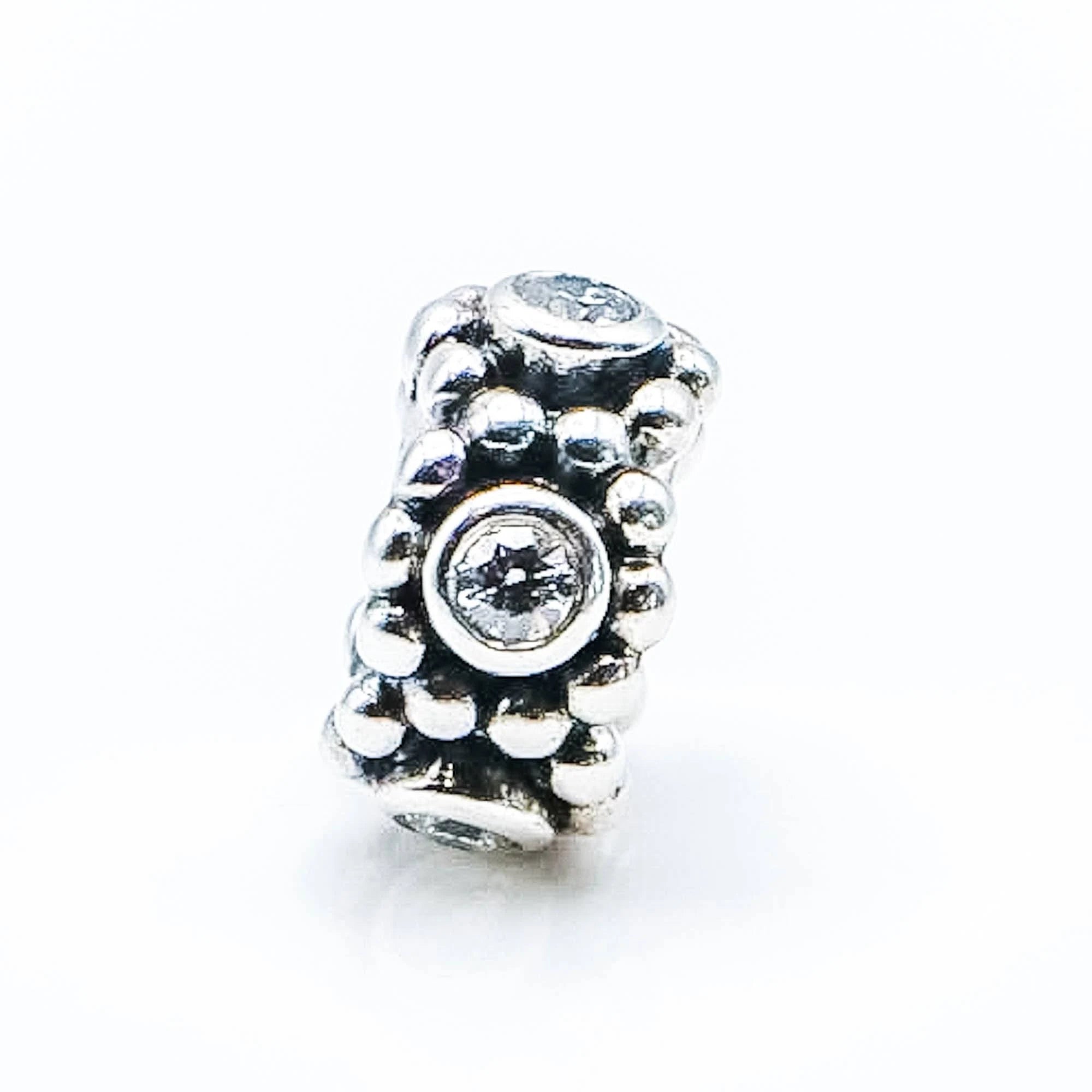 Pandora Her Majesty Sterling Silver Spacer With Clear Zirconia