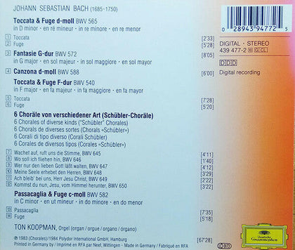 Bach, Ton Koopman – Bach Great Organ Works.