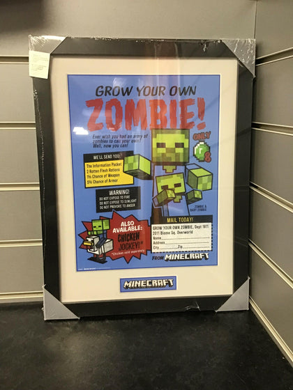 Minecraft Grow your own zombie picture frame.