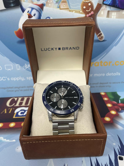 LUCKY BRAND STAINLESS STEEL WATCH BOXED.