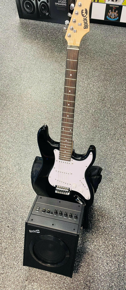 RockJam Full Size Electric Guitar Super Kit RJEG06 Black.