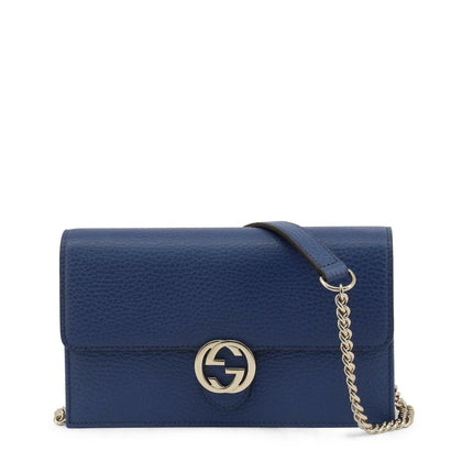 Gucci Blue Leather Crossbody Bag.