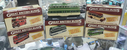 5 X Atlas Great British Buses.Die Cast 1:76.