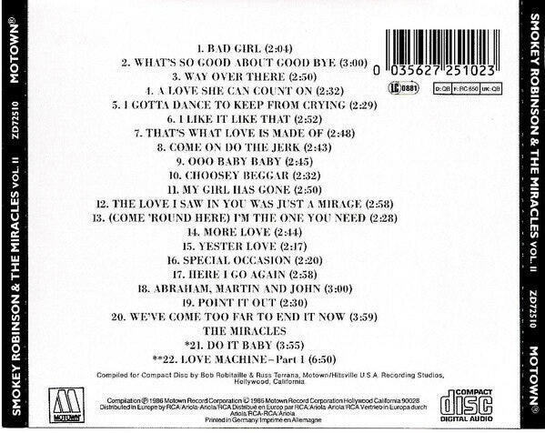 Smokey Robinson And The Miracles – 22 Greatest Hits