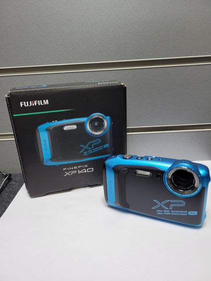 Fujifilm Firepit XP140 Waterproof 16mp Digital Camera - Blue And Black - Unboxed.