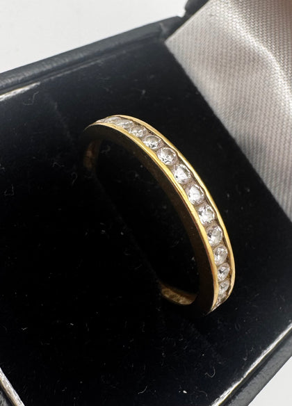 9ct Gold CZ size R