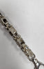 925 - Silver Lego Link Bracelet With Clear Stones - 27.44 - 9"