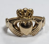 9Ct Yellow Gold Claddagh ring - 5.53G - Size T - Hallamrked