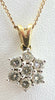 18ct Diamond Pendant with 9ct chain LEYLAND