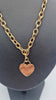9ct Yellow Gold Chunky Chain Necklace With Heart Pendant - 18" Long - 13.01 Grams