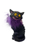 Furgus Black Cat Feather Boa Figurine 19.5cm