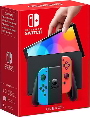 Switch Console, OLED + Neon Red/Blue Joy-Con, Boxed