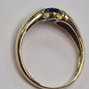 9CT RING WITH  DARK BLUE STONE  2.65G SIZE T PRESTON STORE