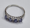 9ct White Gold Tanzanite Half Eternity Ring O1/2