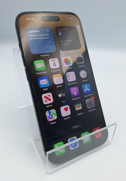 Apple iPhone 15 128GB black smartphone unlocked unboxed 91% batt health