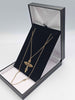 9ct Yellow Gold Belcher Chain Necklace With Filigree Cross Pendant - 10.39 Grams - 24" Long