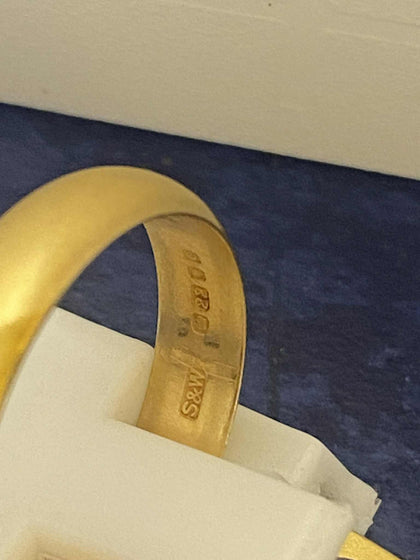 22ct Gold Ring (Size P) Apx 5.6g