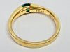 18ct yellow gold green & diamond K 1/2