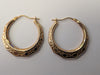 9ct Gold Patterned Earrings