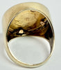 22ct gold Half Sovereign Mounted in a 9ct Ring Size Q 1/2