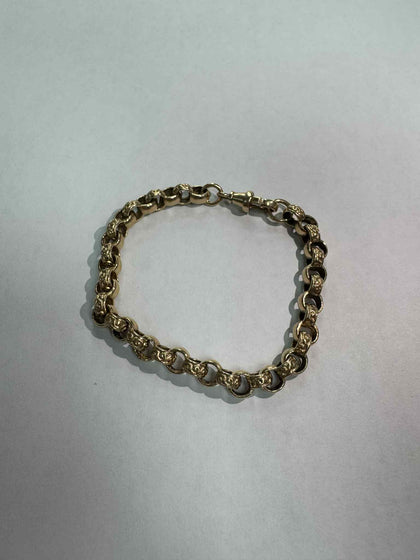9ct gold belcher bracelet (19cm) (14.27g)