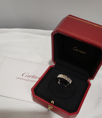 Cartier 18ct White Gold Plain Love Wedding Band - Size V (64) - 7.03g