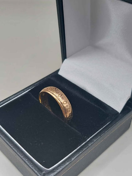 22K (916 Hallmarked & Tested), Gold Band Ring, Weight: 5.5G, Size: N