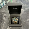 BOSS Allure Men's Yellow Gold Tone Bracelet Watch - Green Face