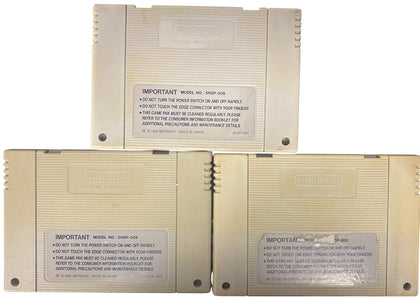 Super Nintendo 3 Game Bundle