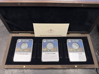 Silver Indian Rupees S.s. City Of Cairo Wwii Shipwreck 3 Coin Set,