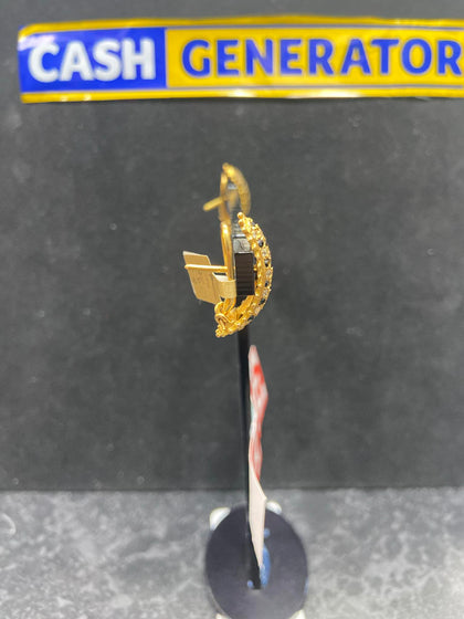 22ct Gold C/Z Earrings 7.46g