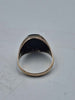 9ct Yellow Gold Signet Ring With Green Onyx Stone - Size U - 4.20 Grams